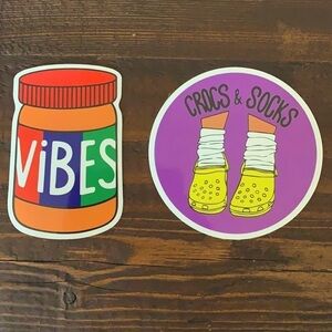 Stickers Set of 2 Laptop Water Bottle VSCO Large